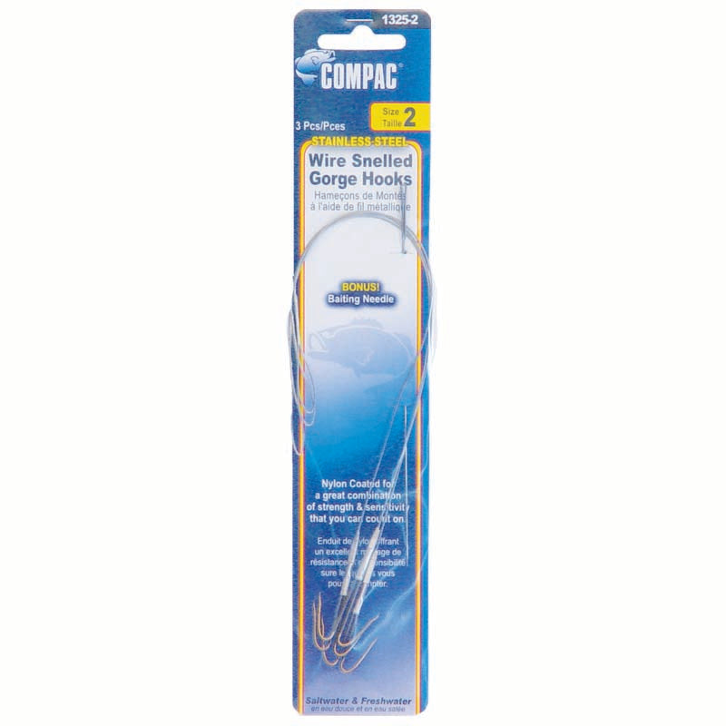 COMPAC Wire Snelled Gorge Hooks