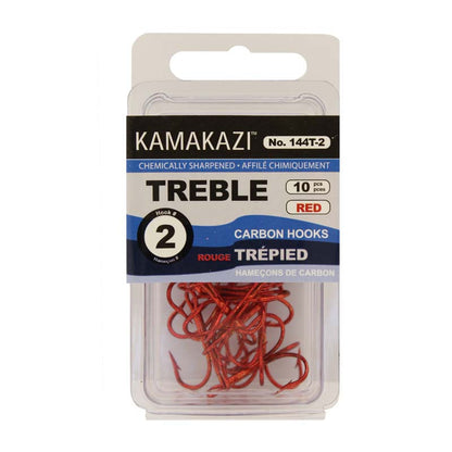 Kamakazi Red Treble Hooks