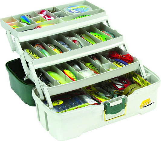 Plano Tackle Box, 3 Tray w/Dual Top Access Green Big Rock Sports