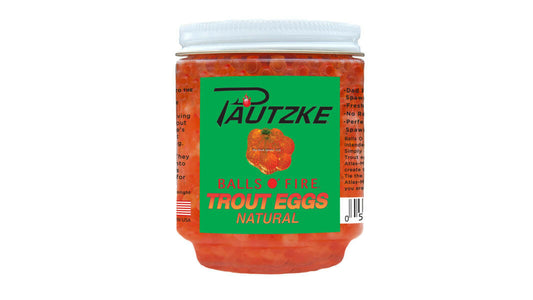 Pautzke BALLS O' FIRE - Trout Eggs, Natural, Can be colored, 8oz jar Big Rock Sports