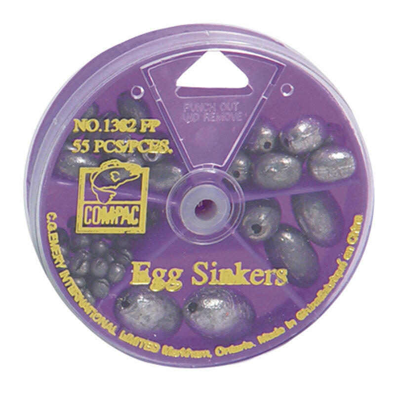 COMPAC Egg Sinker Dial Pack Assortment 55pcs C.G. Emery