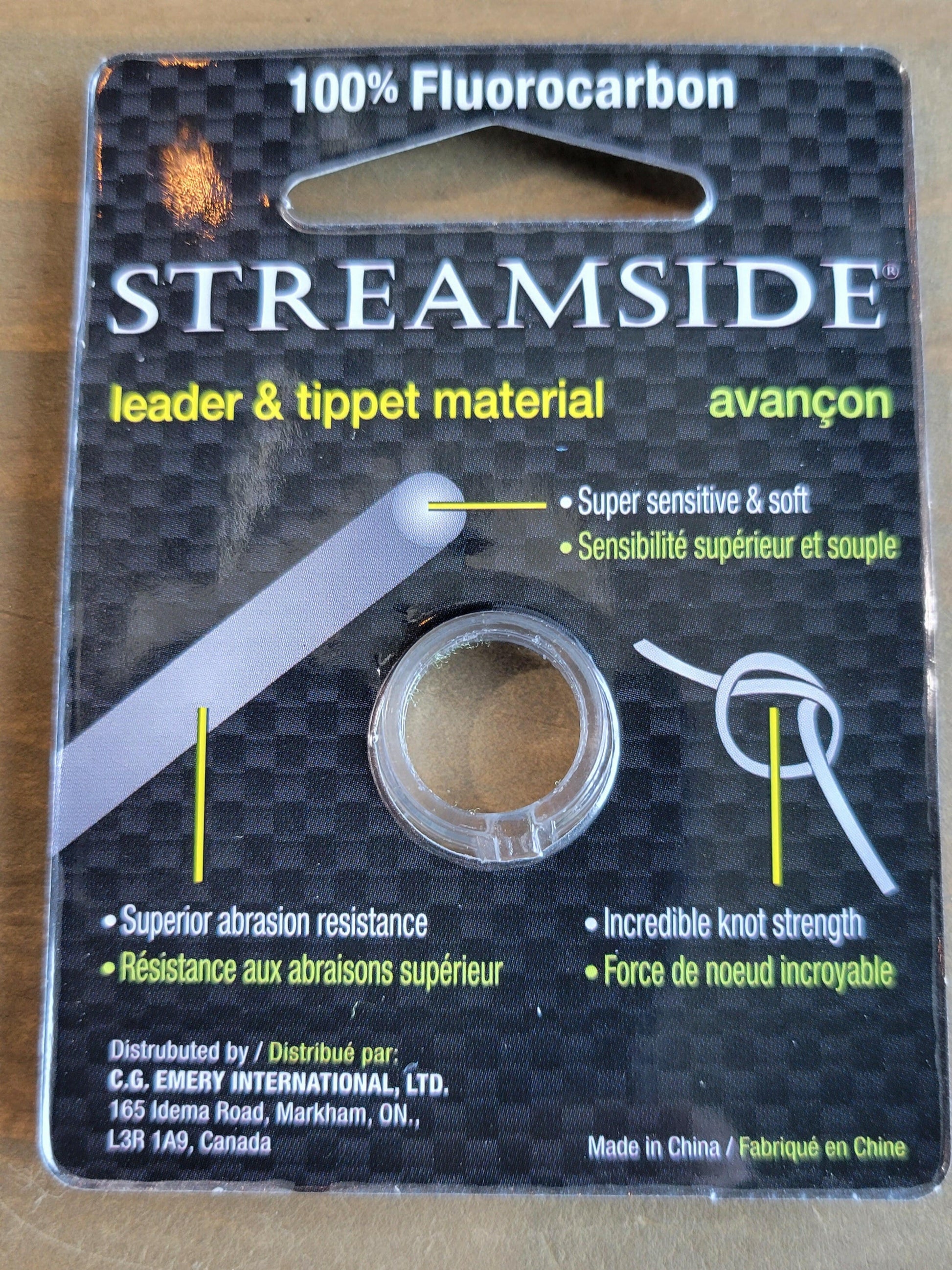 Streamside Fluorocarbon Leader & Tippet Material 2.9b 33yd C.G. Emery