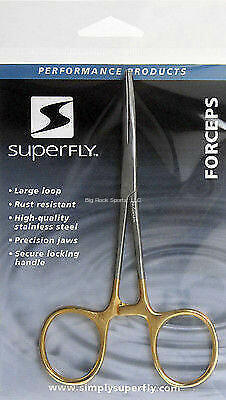 Superfly Forceps, Straight or curved, Gold Large 5.5" - Stony Tackle Shack