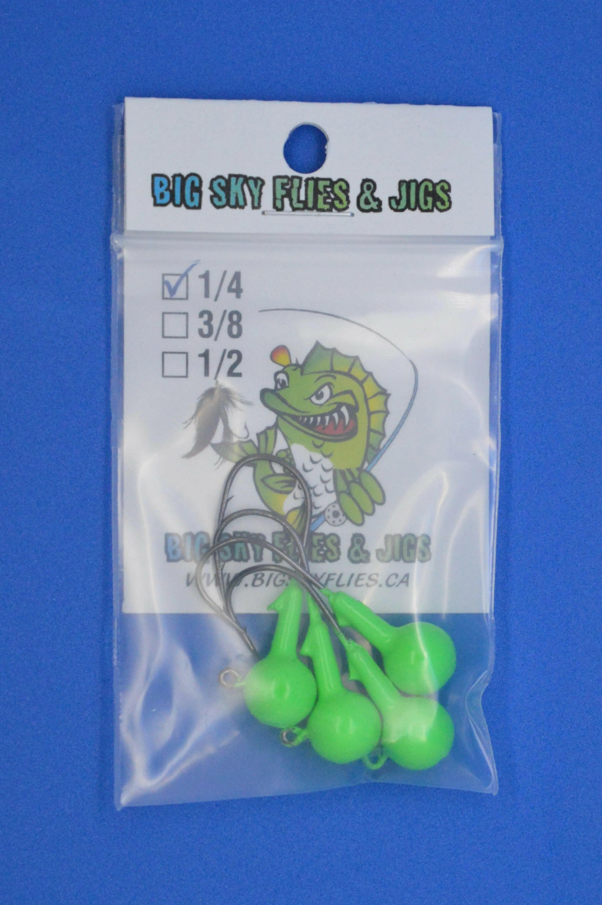 Big Sky 1/4oz Ball Jigs (Non-Glowing) 4/pack Big Sky