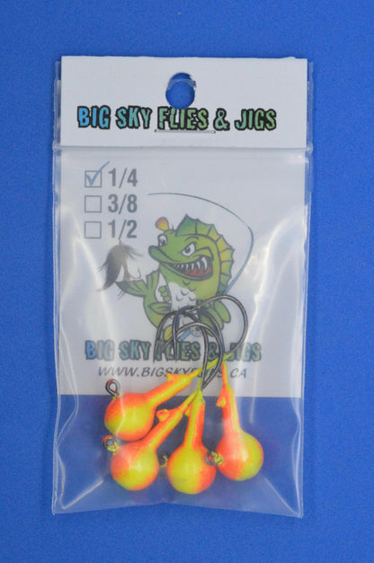 Big Sky 1/4oz Ball Jigs (Non-Glowing) 4/pack Big Sky