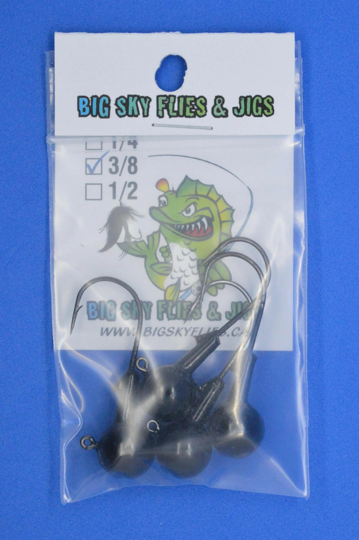 Big Sky 3/8oz Ball Jigs 3/8oz (Non-Glowing) 4/pack Big Sky