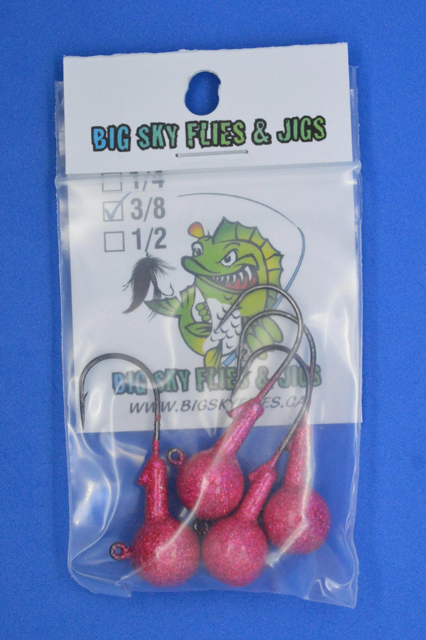 Big Sky 3/8oz Ball Jigs 3/8oz (Non-Glowing) 4/pack Big Sky