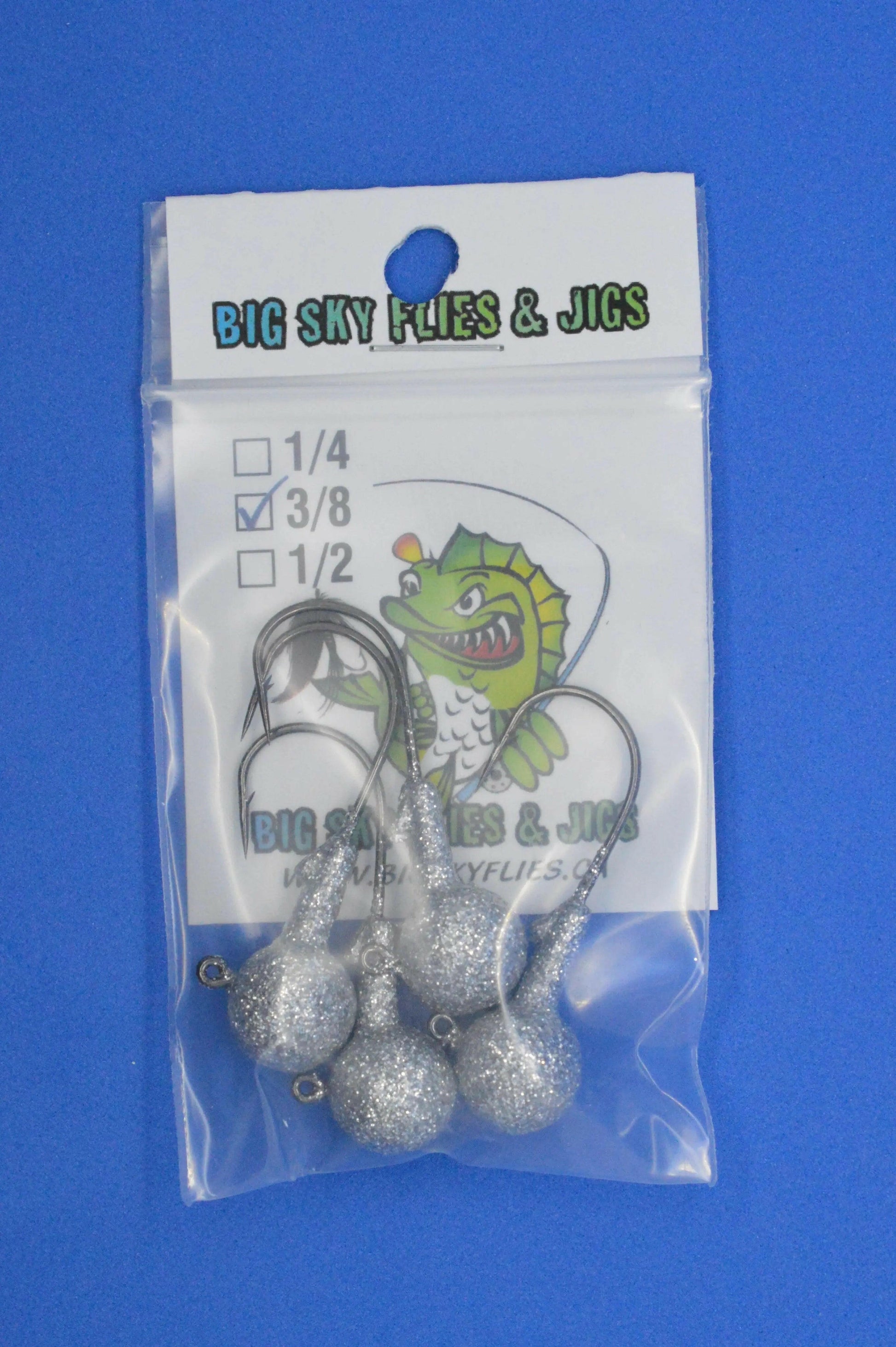 Big Sky 3/8oz Ball Jigs 3/8oz (Non-Glowing) 4/pack Big Sky