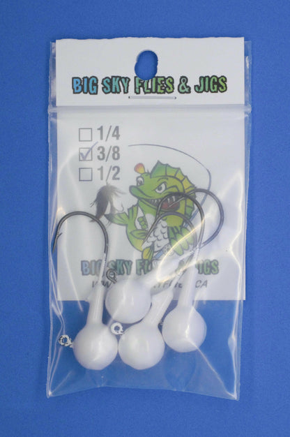 Big Sky 3/8oz Ball Jigs 3/8oz (Non-Glowing) 4/pack Big Sky