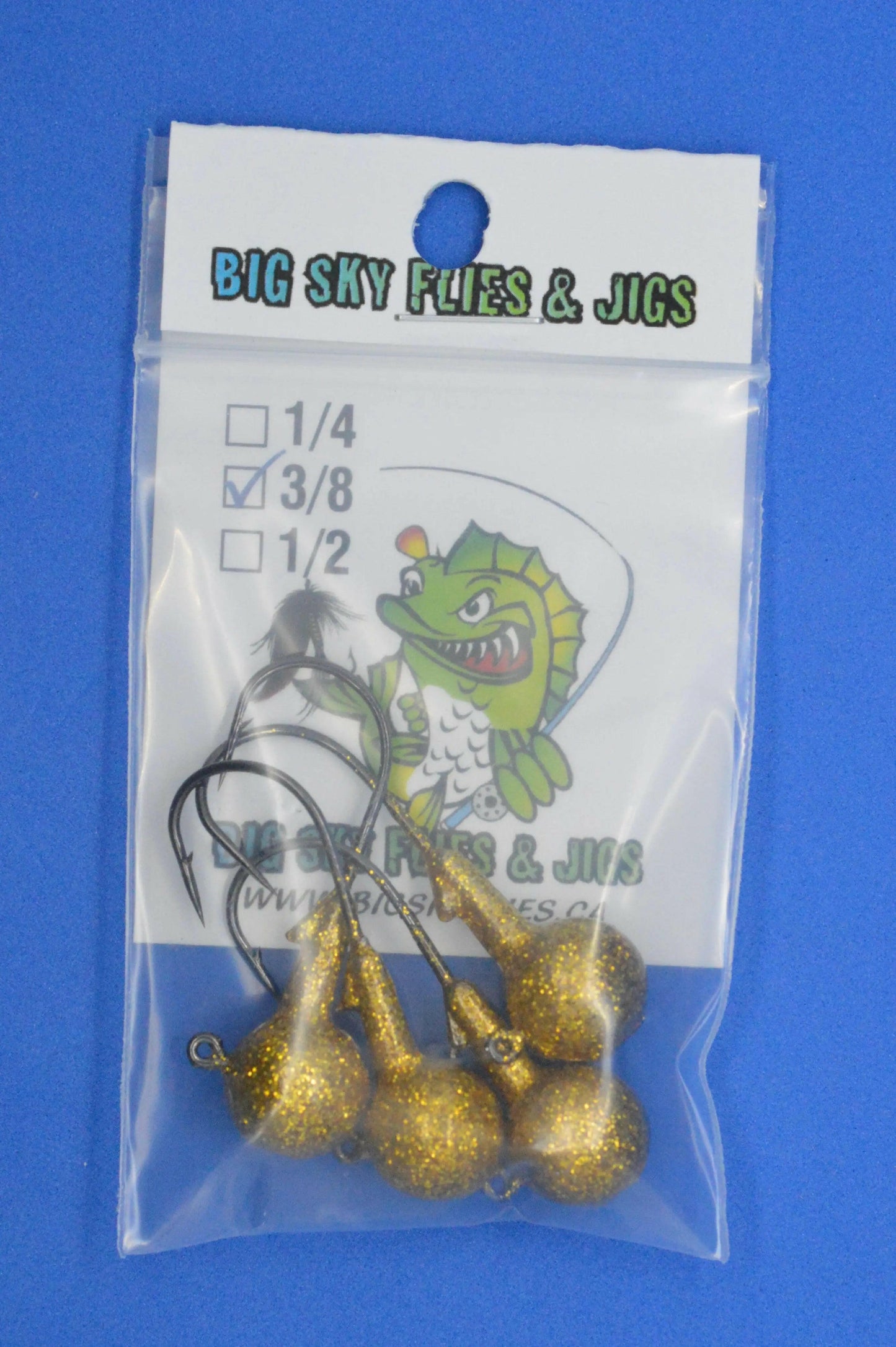 Big Sky 3/8oz Ball Jigs 3/8oz (Non-Glowing) 4/pack Big Sky