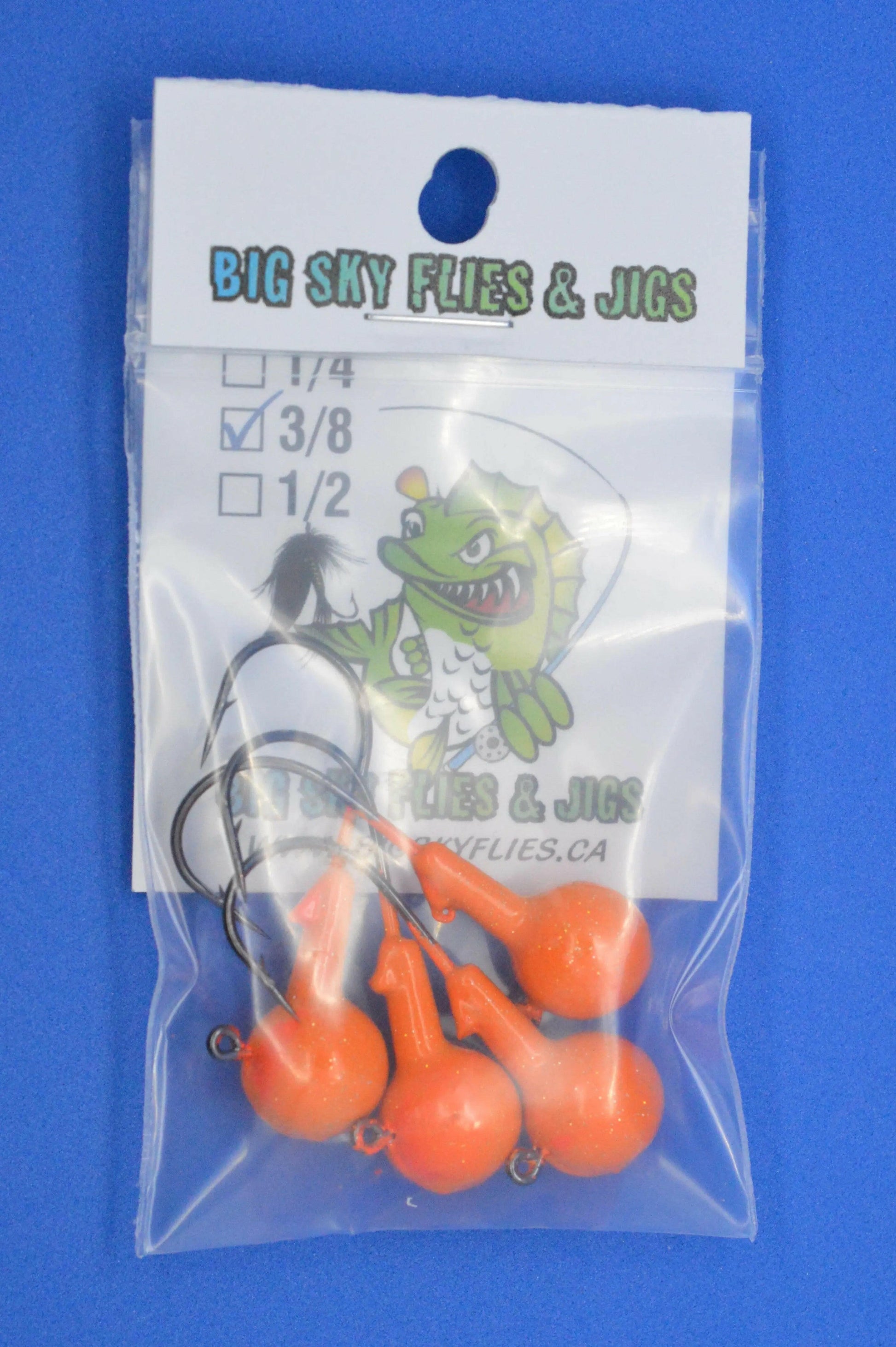 Big Sky 3/8oz Ball Jigs 3/8oz (Non-Glowing) 4/pack Big Sky