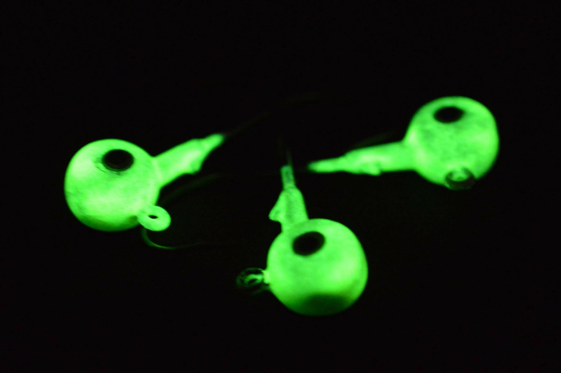 Big Sky Titan 3/8oz Heavy Duty Jig Heads Glow 3/pack Big Sky