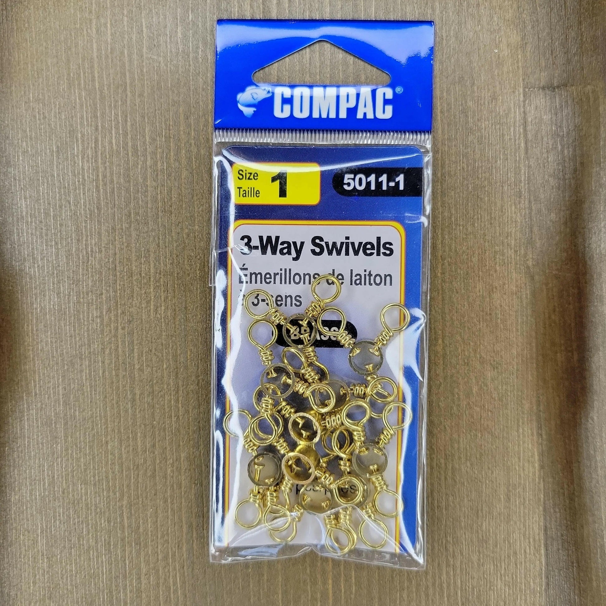 COMPAC Brass 3-way Swivel #1 10pcs C.G. Emery