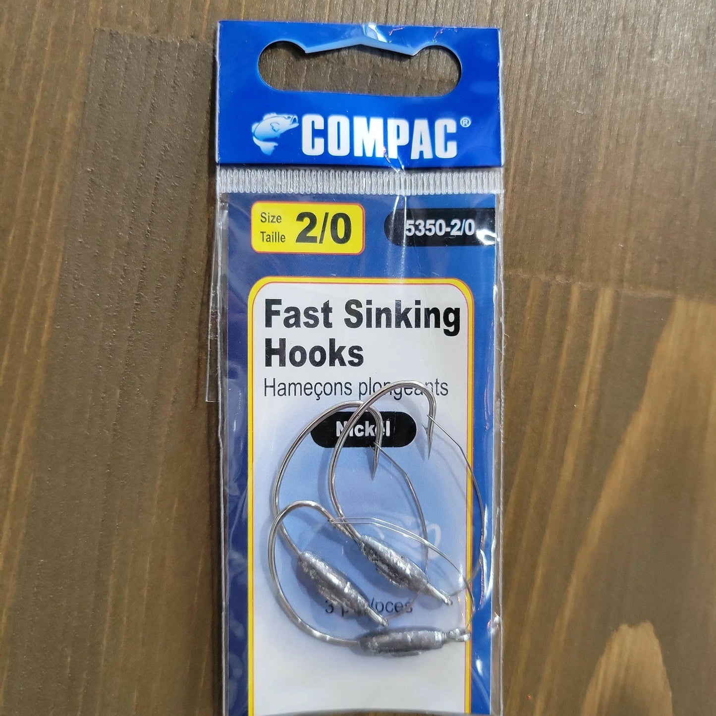 COMPAC Fast Sink Hook #2/0 3pk.