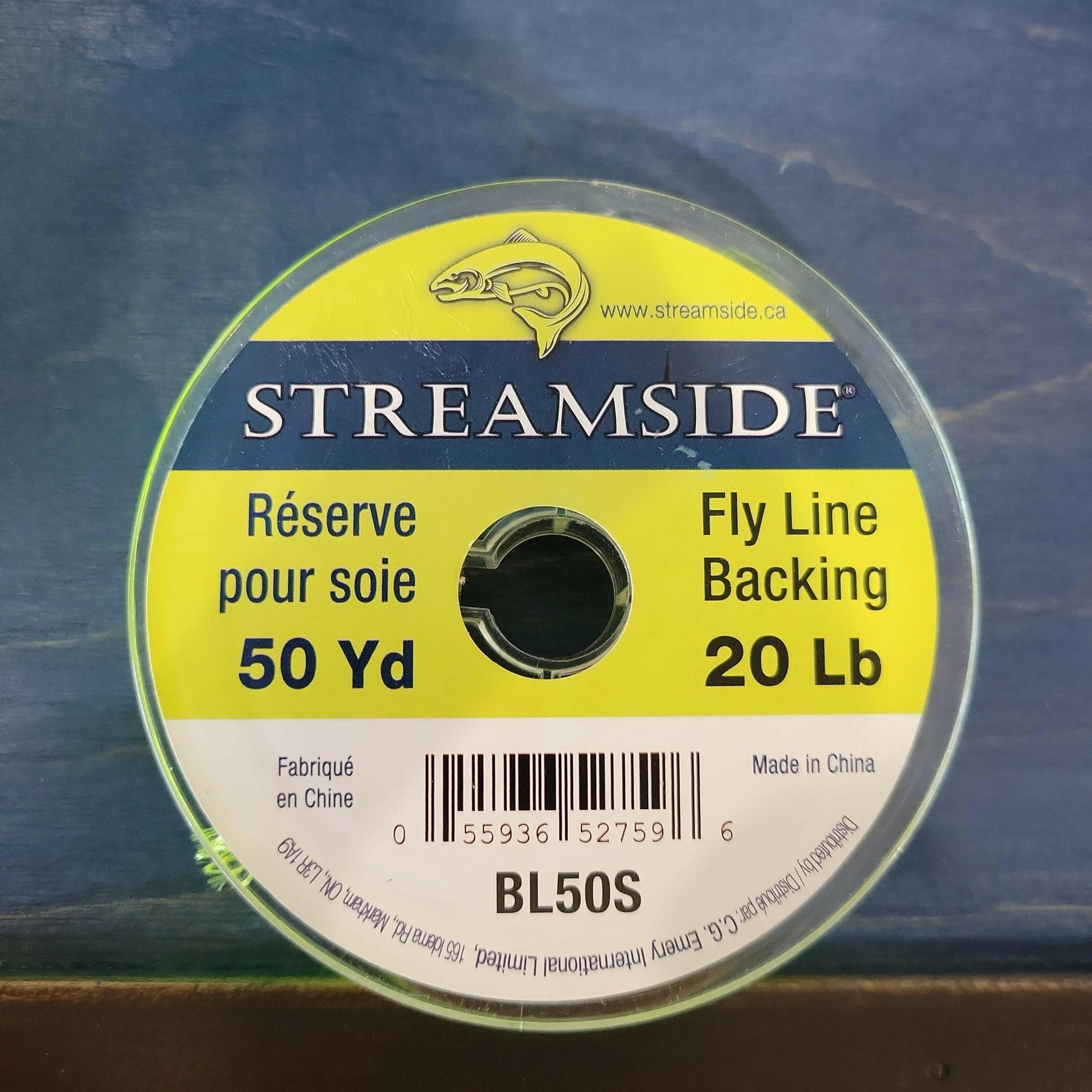 Streamside Fly Line Backing Yellow 20lb 50yds.