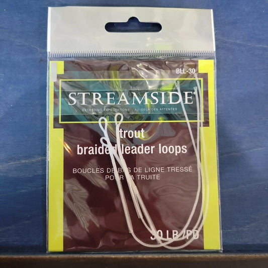 Streamside Trout Braided Leader Loops 30lbs 3/pk.