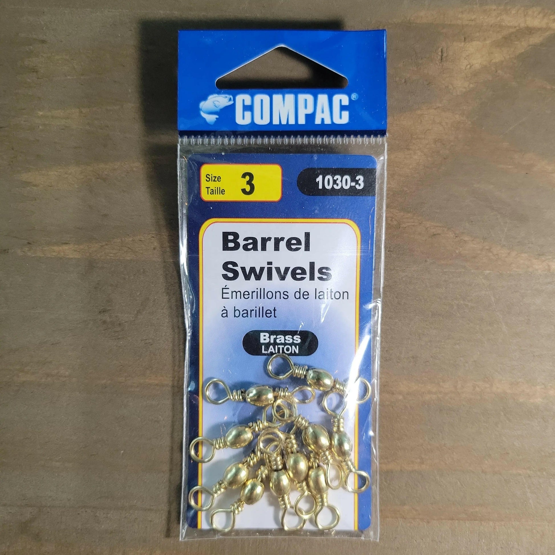 COMPAC Barrel Swivel Brass #3 10pack.