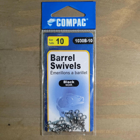 COMPAC Barrel Swivel Black #10 10pack.