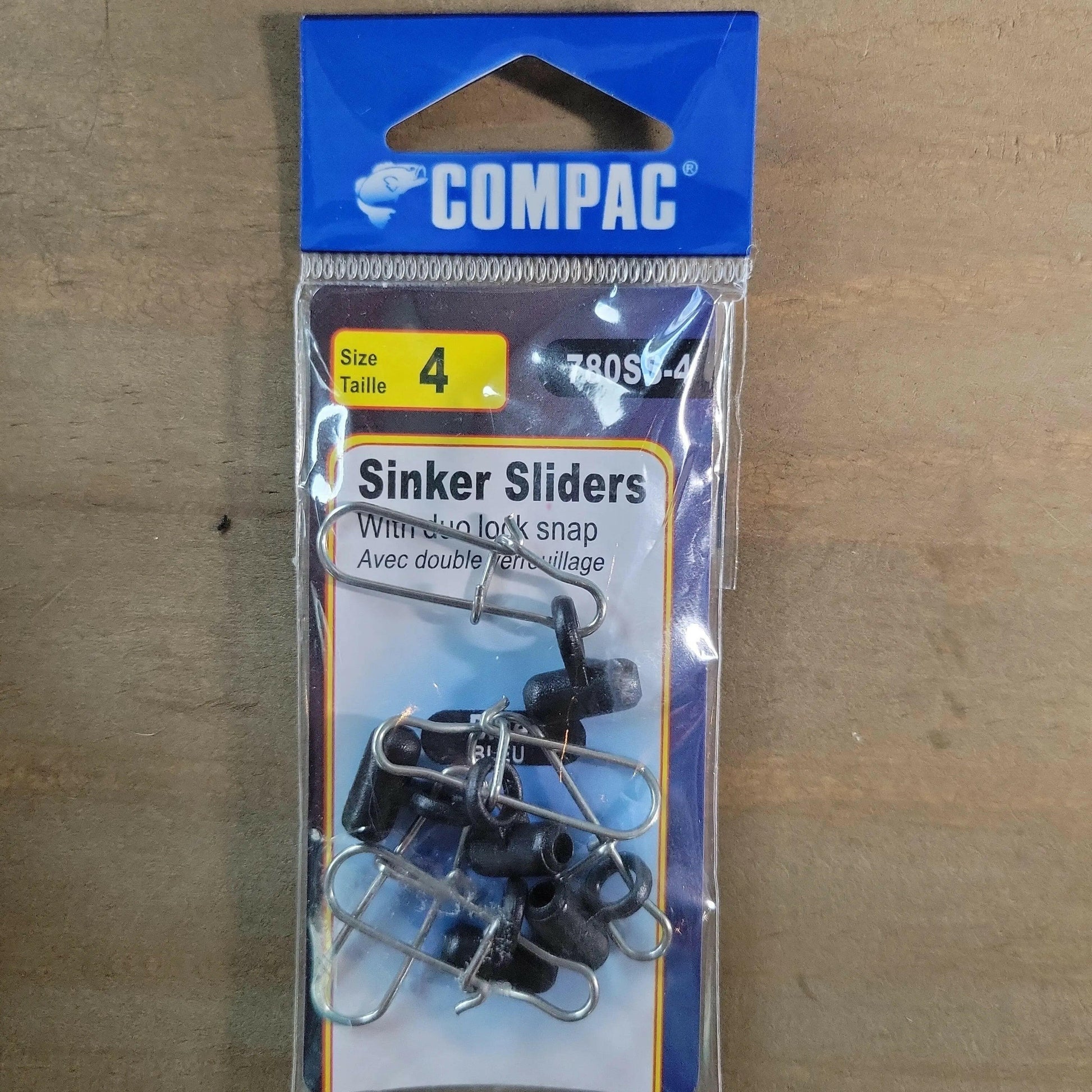 COMPAC Sinker Sliders #4 w/Duo Lock Snap 5pack.