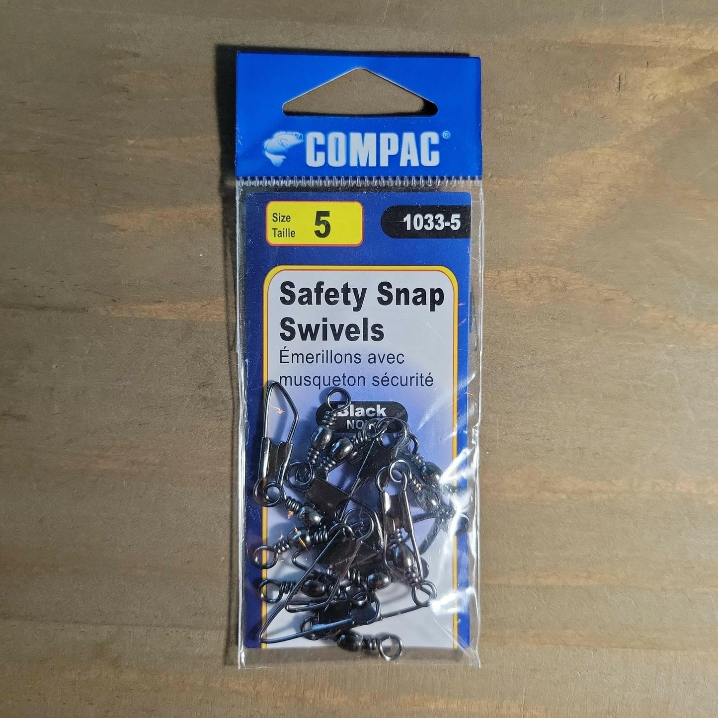 COMPAC Safety Snap Swivels Black Size #5 10/pk.