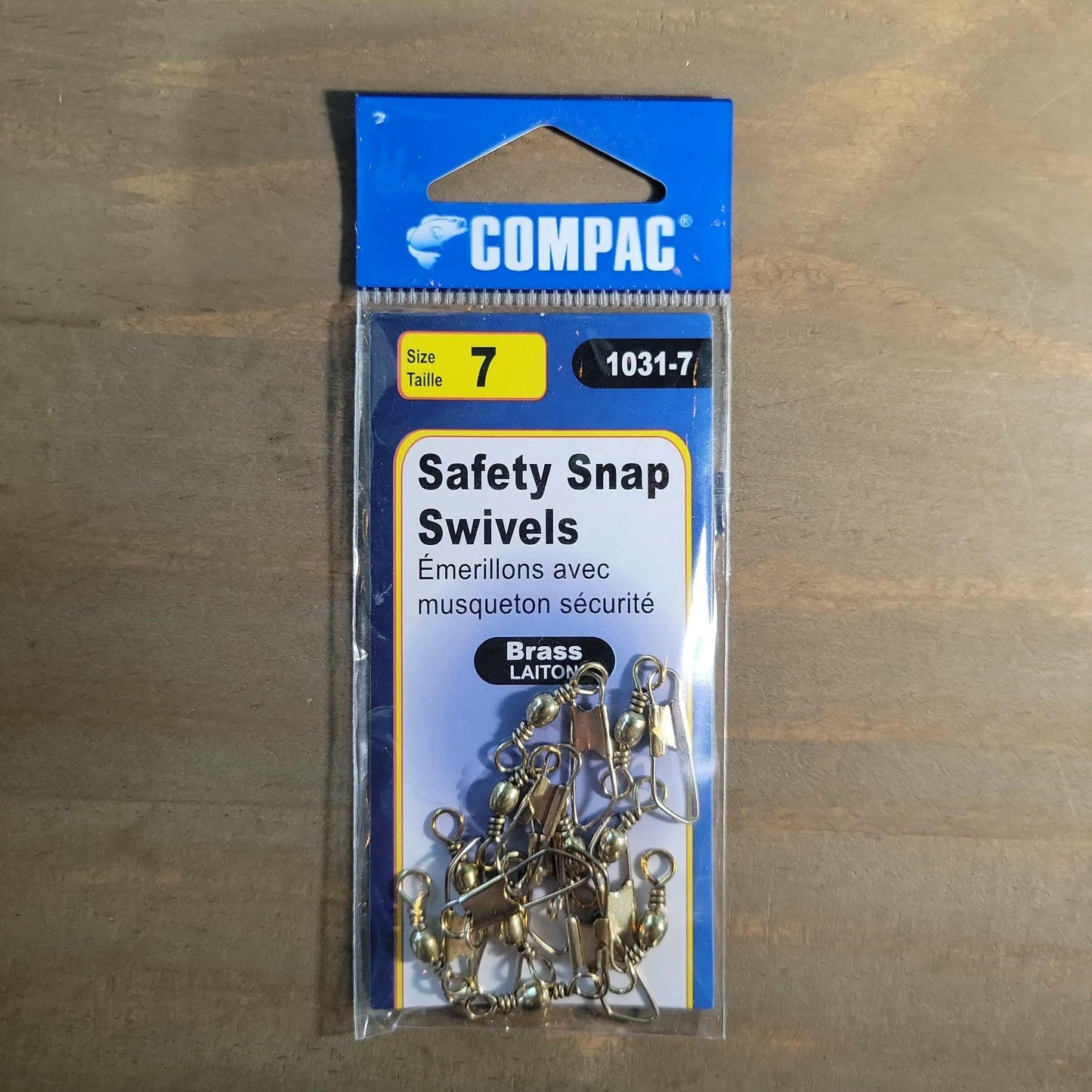 COMPAC Safety Snap Swivels Brass #7 10pack.