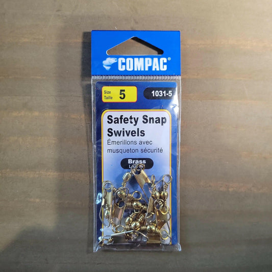 COMPAC Safety Snap Swivels Brass #5 10pack.