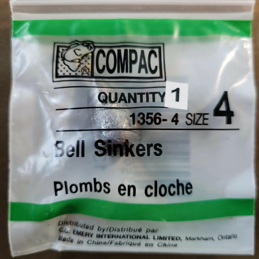 COMPAC Bell Sinker Size #4 1/pk.