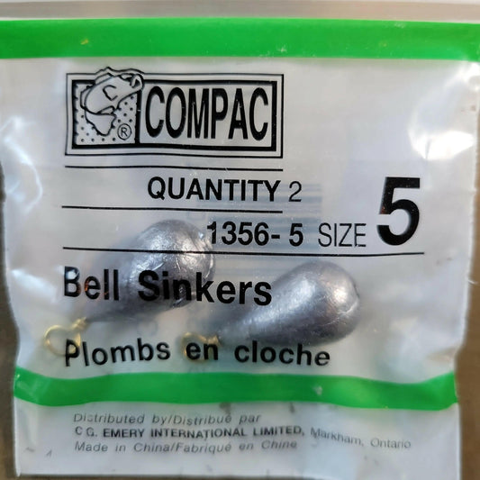 COMPAC Bell Sinkers Size #5 2/pk.