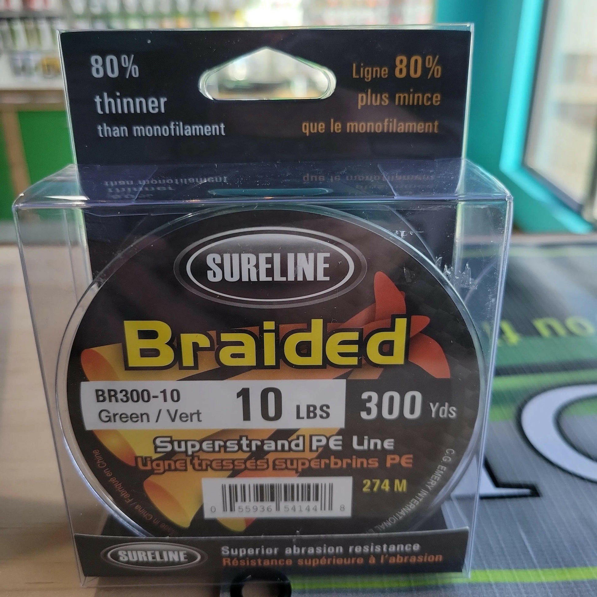 Sureline Braided Superstrand PE Line Green 300yds 10lb.