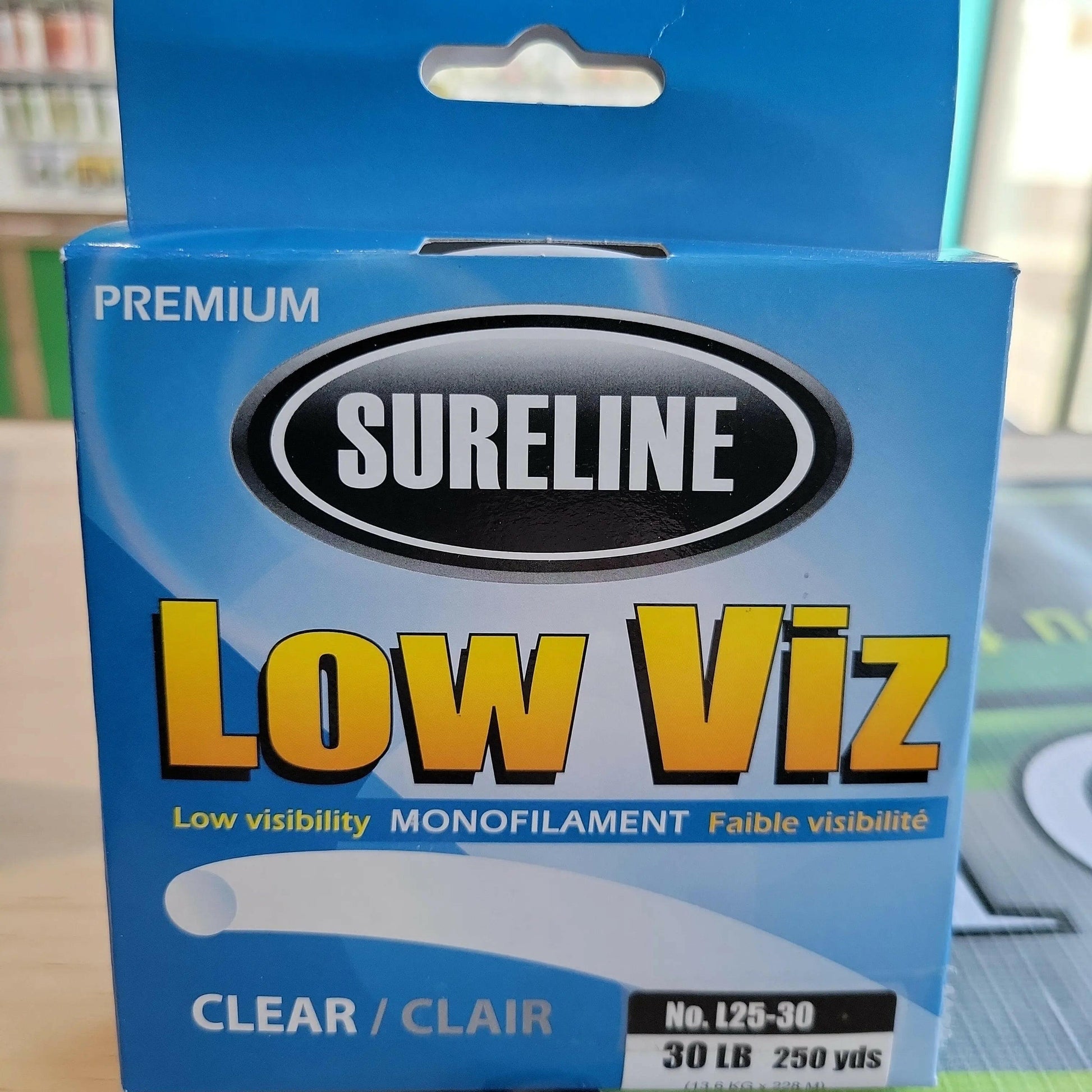 Sureline Premium Low Viz Monofilament Line Clear 30lb 250yds.