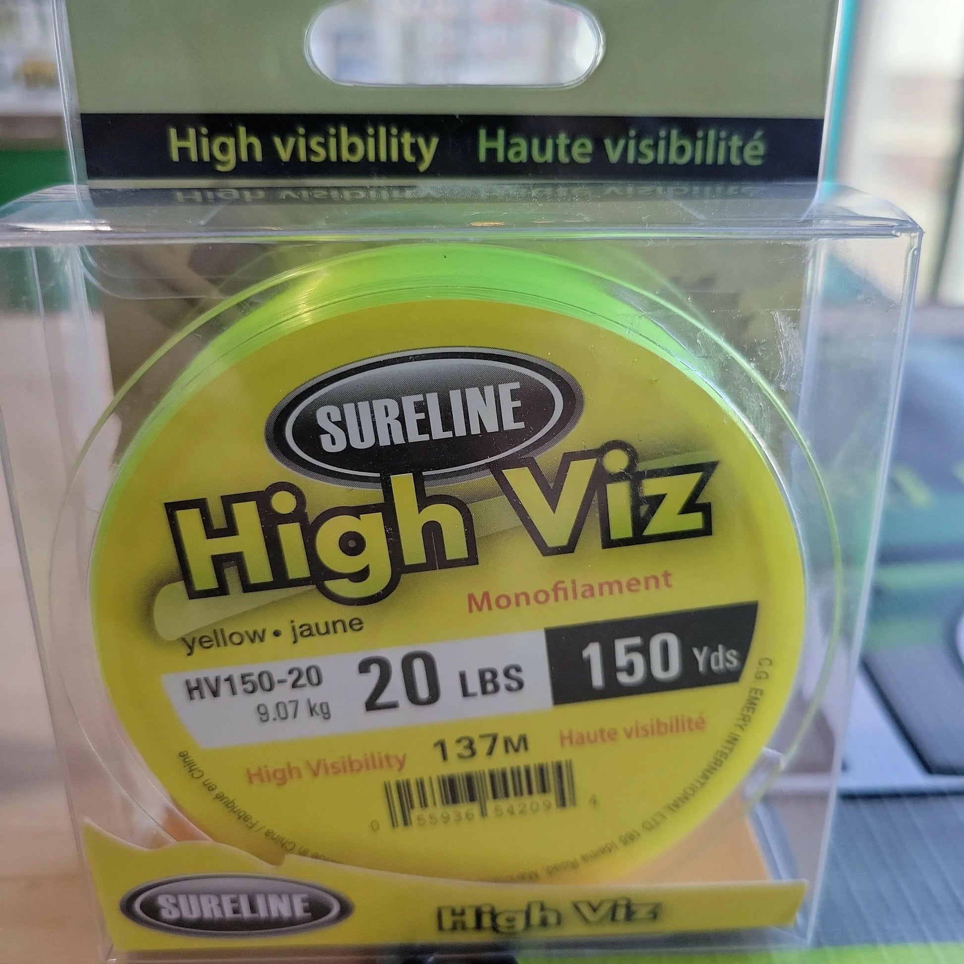 Sureline High Viz Monofilament Line 20lbs 150yds.