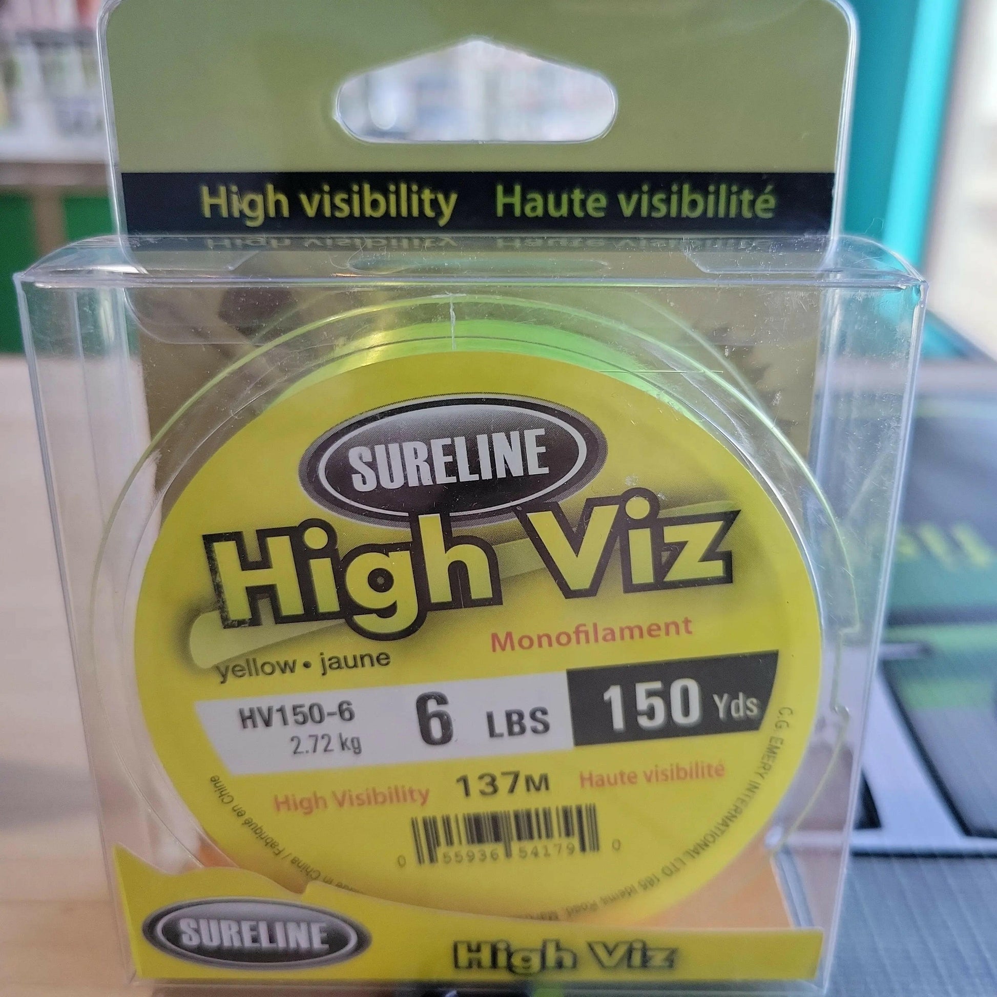 Sureline High Viz Monofilament Line 6lb 150yds.