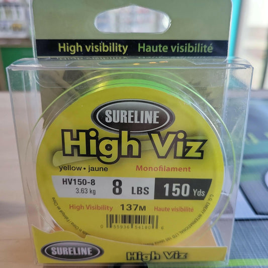 Sureline High Viz Monofilament Line 8lbs 150yds.