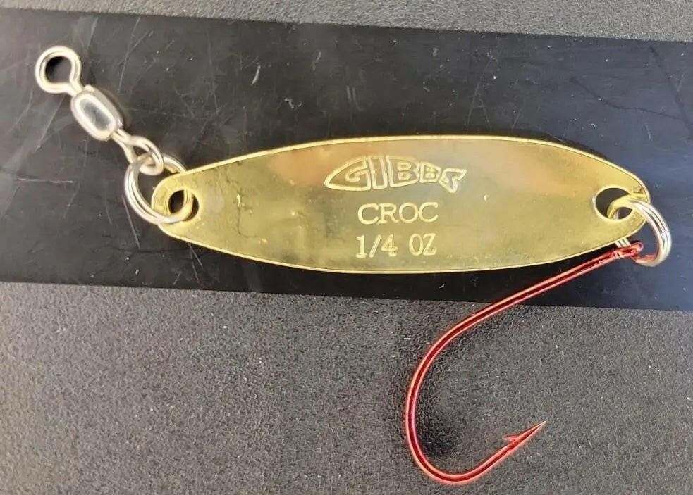 Gibbs Croc Brass Fire Wing 1/4oz Lure.