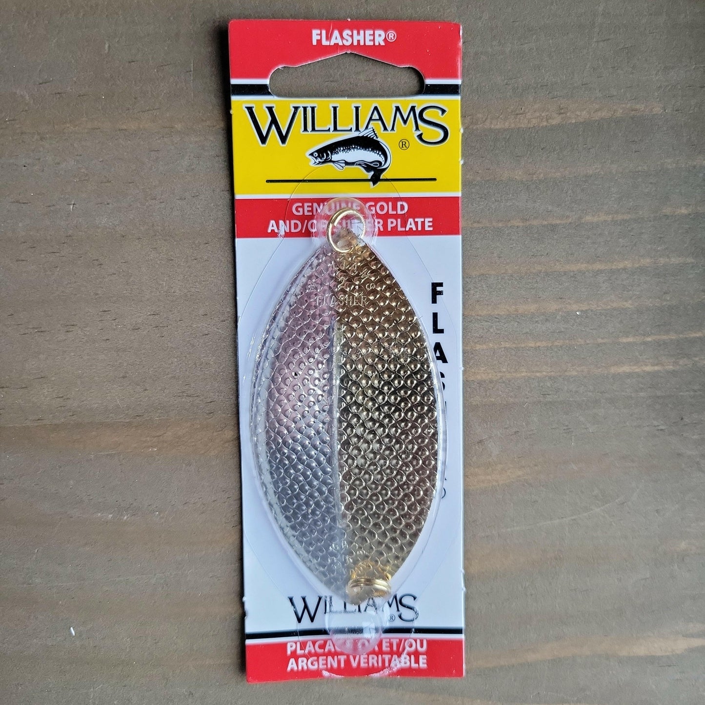 Williams 1/2oz Flasher Dimpled Silver/Gold 3-3/8" Big Rock Sports