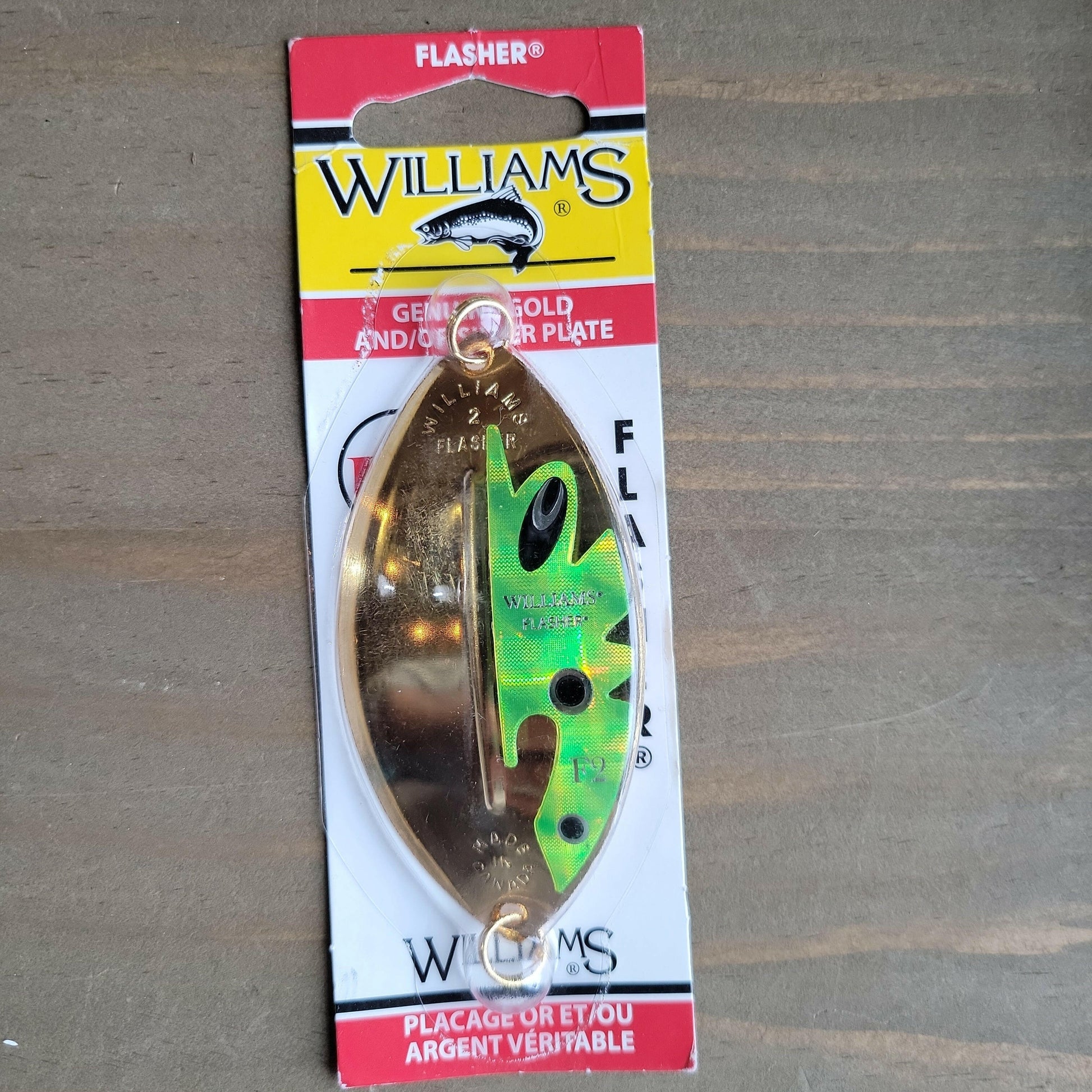 Williams 1/2oz Flasher Gold/Chartreuse 3-3/8" Big Rock Sports